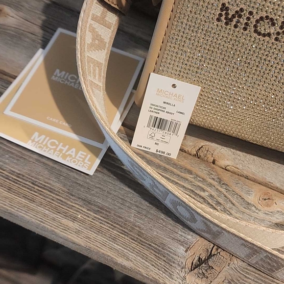 Michael Kors Handbags - MICHAEL KORS MKMirella Extra-Small Logo XS Shopper XBody Leather Crossbody Bag.